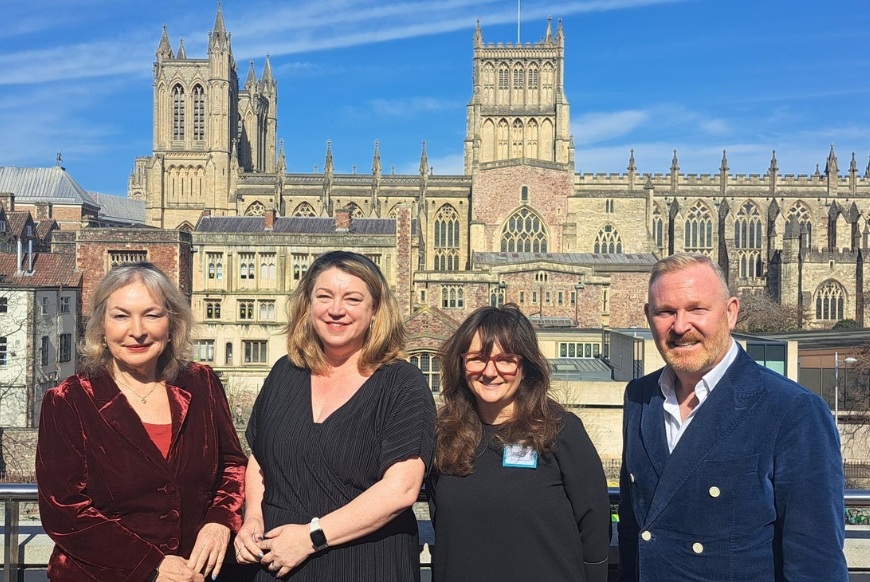 L to R, Patricia Yates CEO of Visit Britain, Kathryn Davis, CEO of Visit West, Seren Welch and Bernard Donoghue OBE 